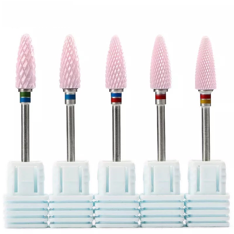 Nail Drill Machine - Pink Ceramic Milling Cutters For Manicure,