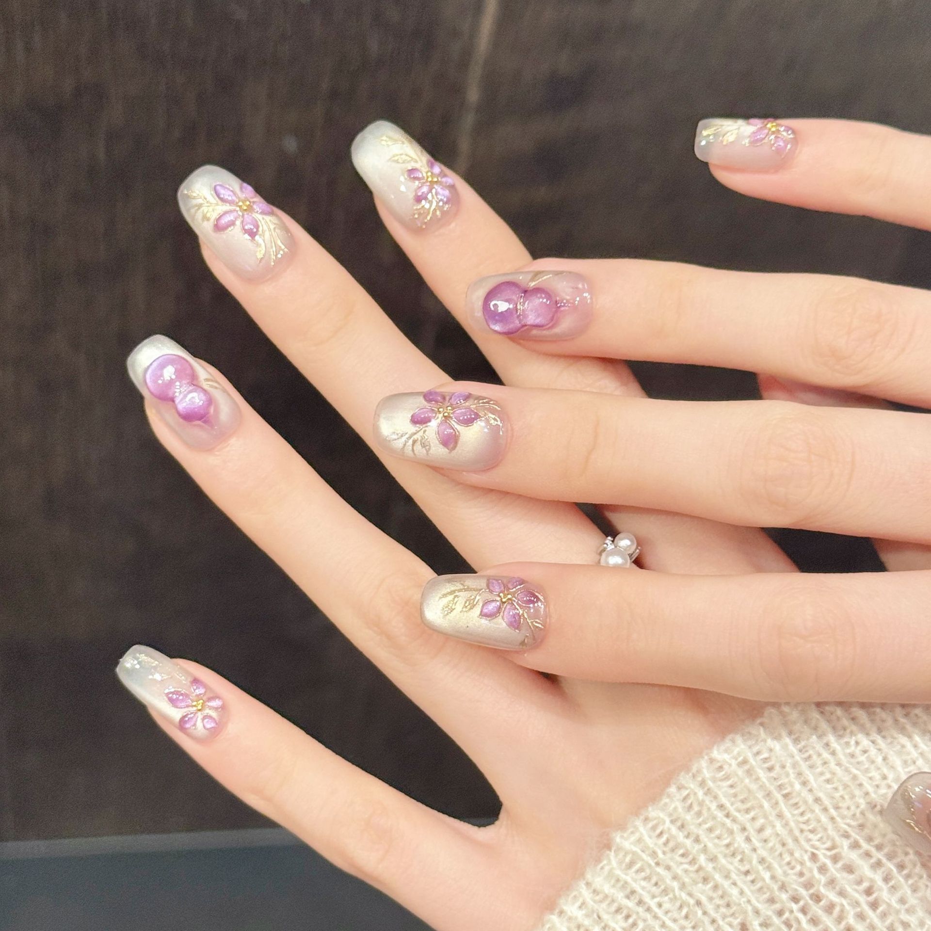 10pcs Handmade Fake Nails Midd - Nail Art Press On ulasan dan harga