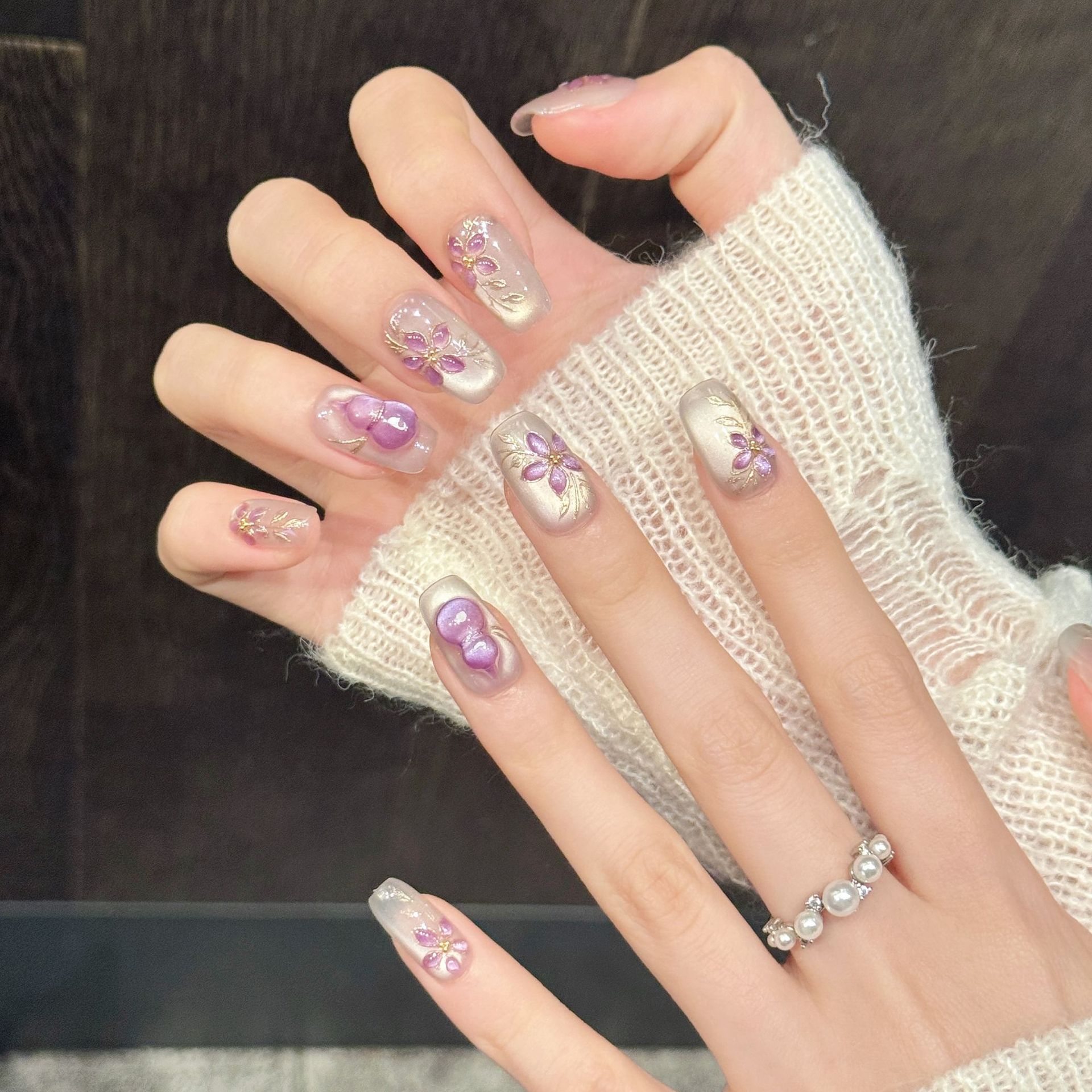 10pcs Handmade Fake Nails Midd - Nail Art Press On ulasan dan harga