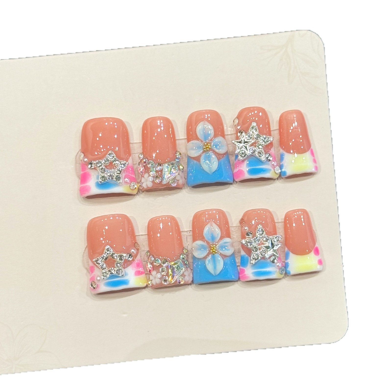 10 PCS Luxury Handmade Press o - Nail Art Press On ulasan dan harga