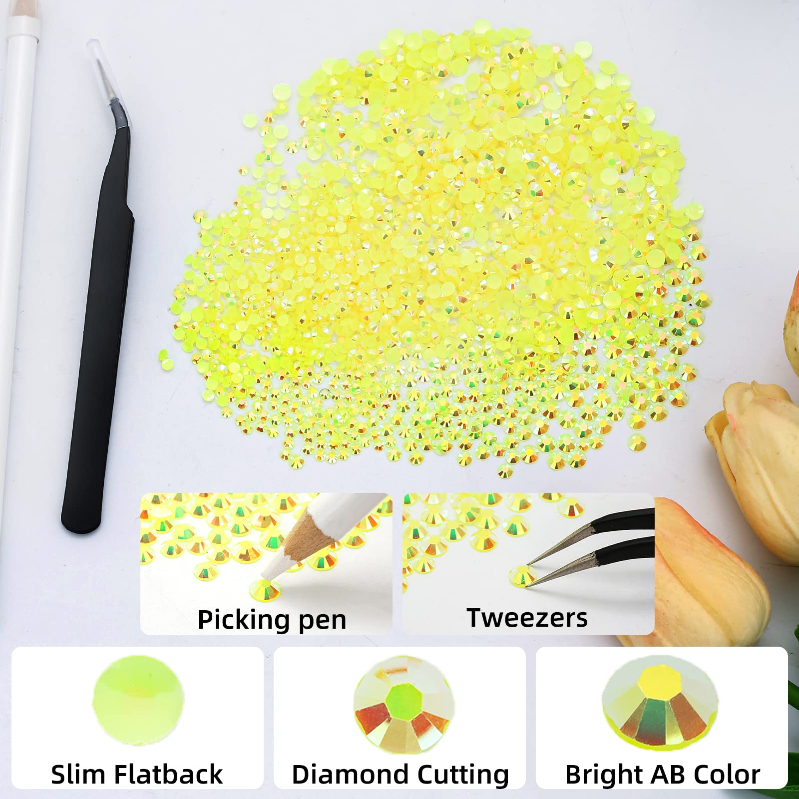 Yellow Orange Series 2-5mm Who - Nail Art Orange ulasan dan harga