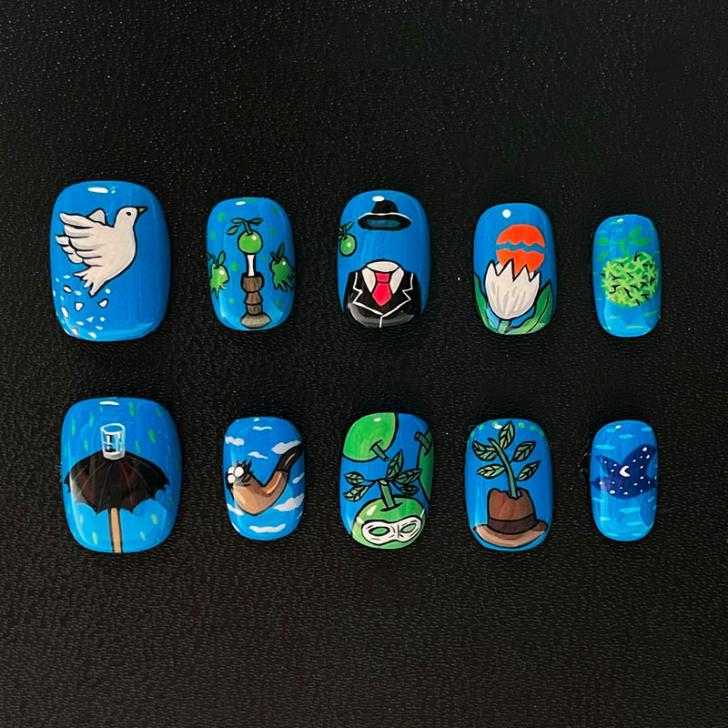 10Pcs Personalized Pattern Des - Nail Art Press On ulasan dan harga